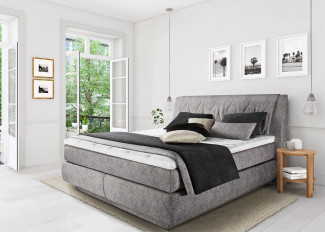 Boxspringbett vito Brillant in grau